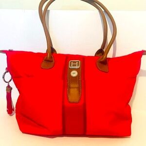 Hedgren Red Nylon Leather cross-bag/shoulder bag